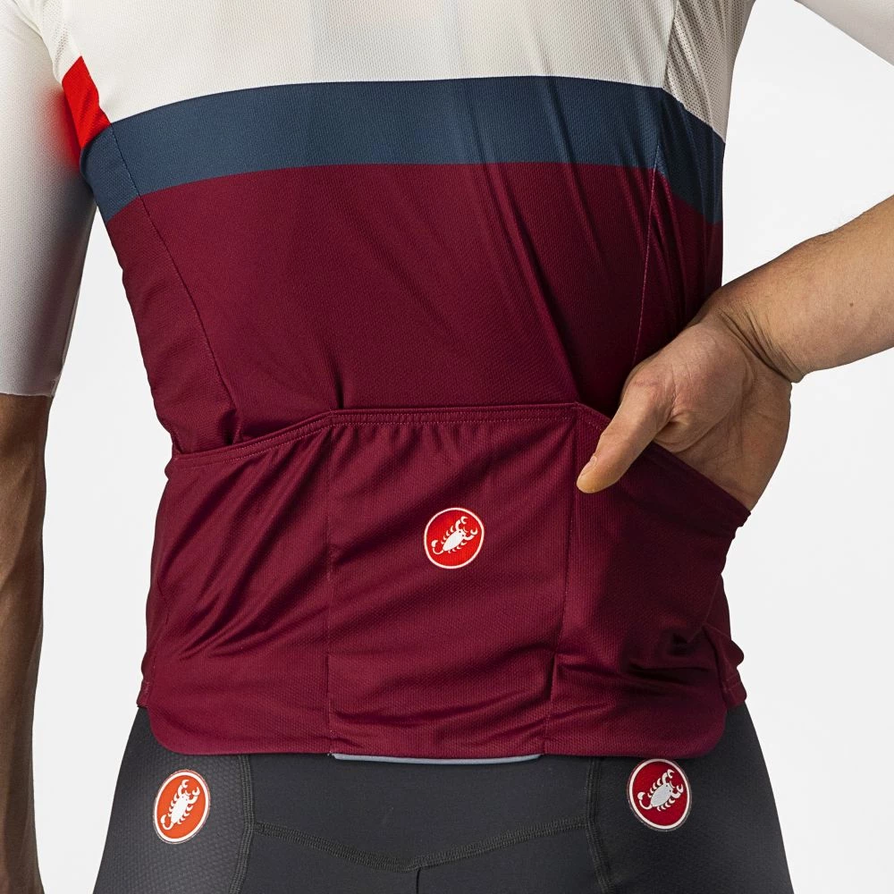 Castelli A Blocco Jersey Ivory/Red-Blue-Bordeaux 4 Castelli A Blocco Jersey Ivory/Red-Blue-Bordeaux – Bild 2