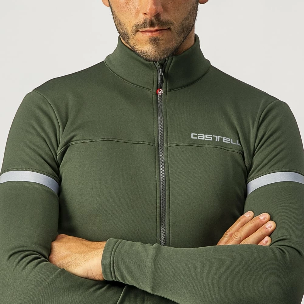 Castelli Fondo 2 Jersey Fz Military Green/Silver Reflex 3 Castelli Fondo 2 Jersey Fz Military Green/Silver Reflex
