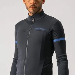 Castelli Fondo 2 Jersey FZ Light Black/Blue Reflex
