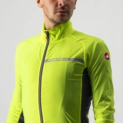 Castelli Squadra Stretch Jacket Yellow Fluo/Dark Gray