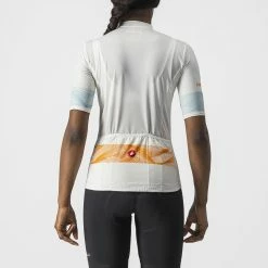 Castelli Fenice Damen Jersey Ivory/Pop Orange-Skylight