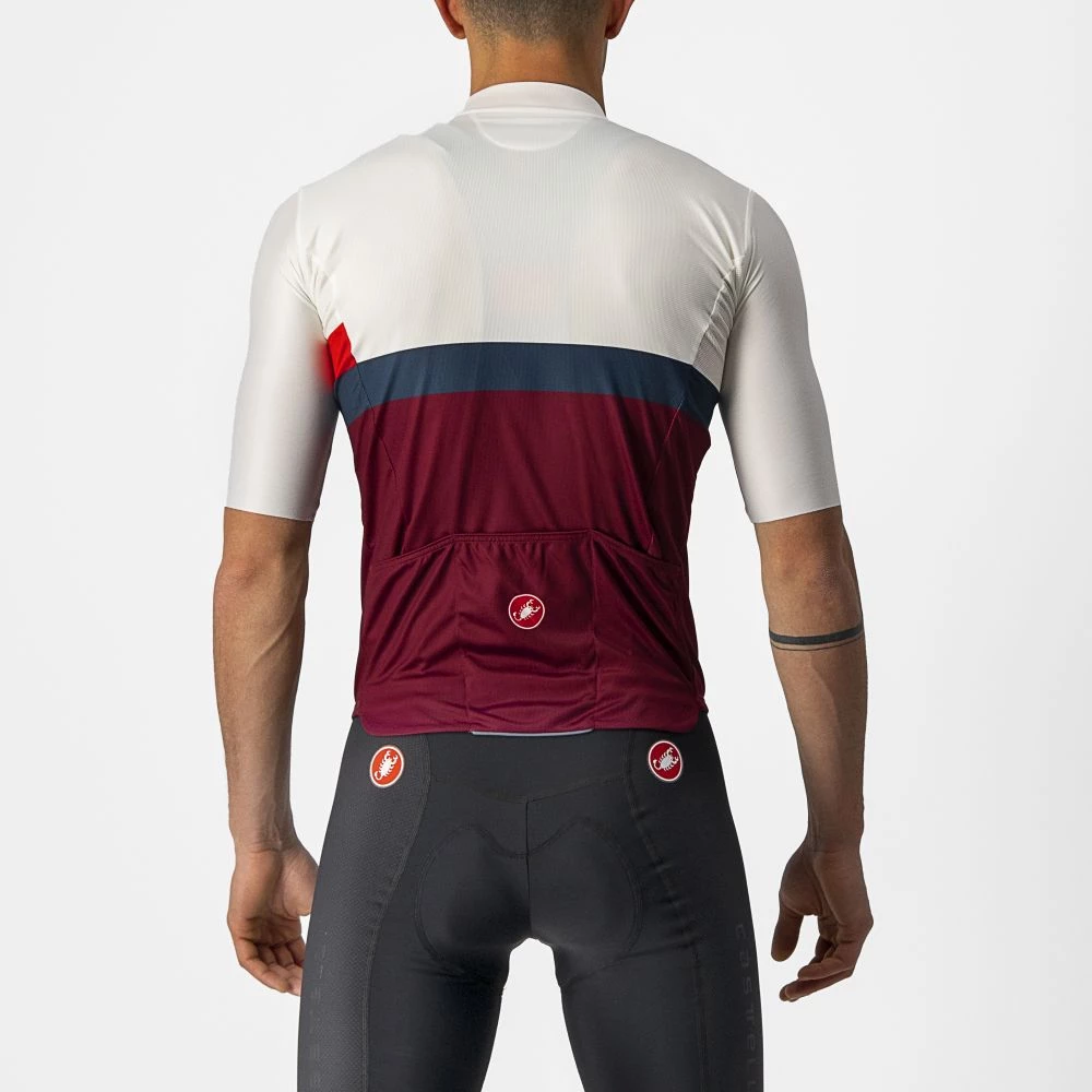 Castelli A Blocco Jersey Ivory/Red-Blue-Bordeaux 3 Castelli A Blocco Jersey Ivory/Red-Blue-Bordeaux