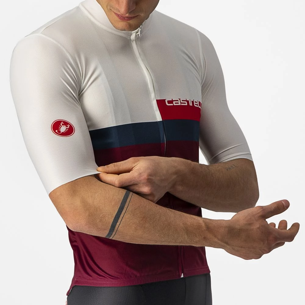 Castelli A Blocco Jersey Ivory/Red-Blue-Bordeaux 5 Castelli A Blocco Jersey Ivory/Red-Blue-Bordeaux – Bild 3