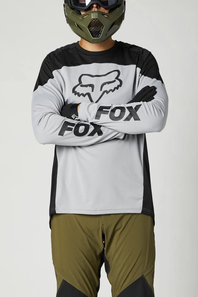 Fox Langärmliges Jersey Defend STL GRY 4 Fox Langärmliges Jersey Defend STL GRY – Bild 2