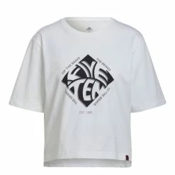 FIVETEN Cropped Graphic T-Shirt White