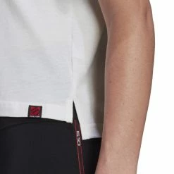 FIVETEN Cropped Graphic T-Shirt White 20 FIVETEN Cropped Graphic T-Shirt White -Fiveten Verkäufe hb0049 8 apparel on model detail view 2 white