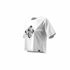 FIVETEN Cropped Graphic T-Shirt White 22 FIVETEN Cropped Graphic T-Shirt White -Fiveten Verkäufe hb0049 9 apparel zip turntable 3d 8 white